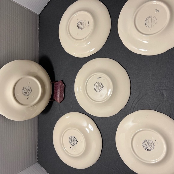 6 Franciscan ware apple pattern vintage bread plates 6 inch - Picture 7 of 7